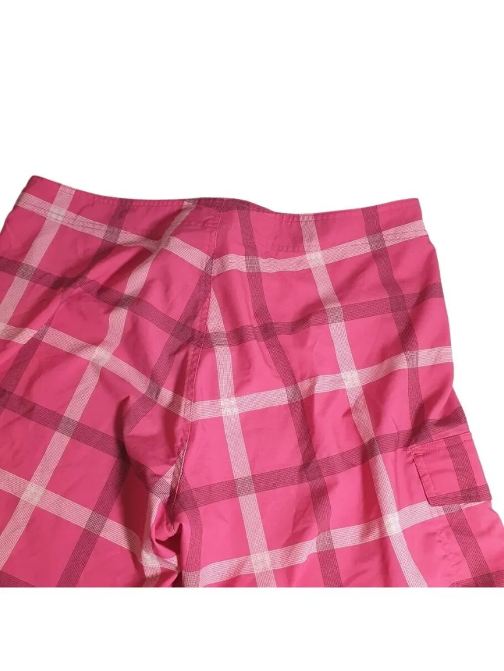 OP Mens Pink Plaid Board Short OPFlex Size 36 (measure 38) Quick Dry Lightweight